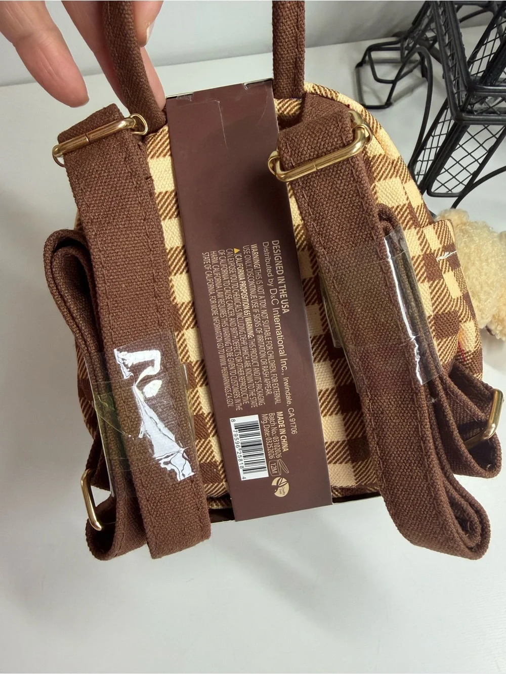 Mini backpack plaid Glam Pack Makeup Kit